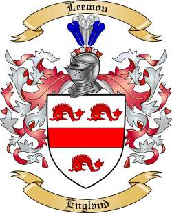 Leemon Family Crest from England2