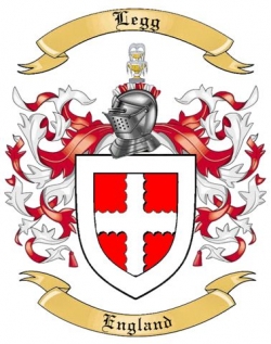 Legg Family Crest from England