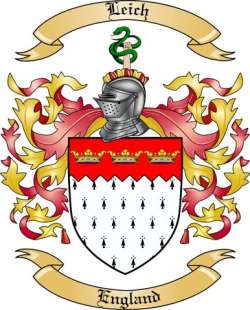 Leich Family Crest from England