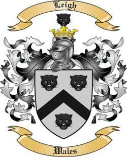 Leigh Family Crest from Wales