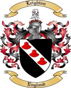 Leighton Family Crest from England