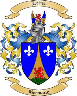 Leiter Family Crest from Germany