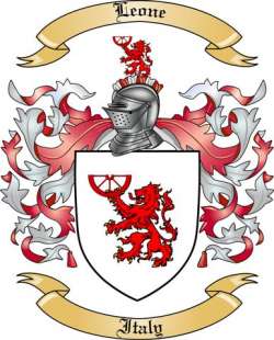 Leone Family Crest from Italy