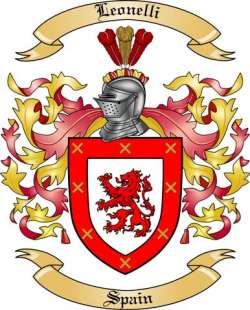 Leonelli Family Crest from Spain