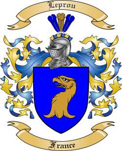 Leprou Family Crest from France