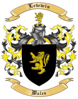Lewwis Family Crest from Wales