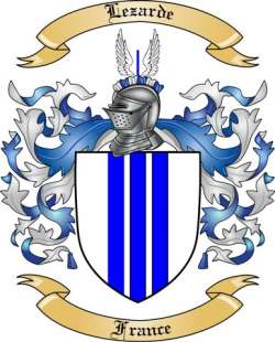 Lezarde Family Crest from France