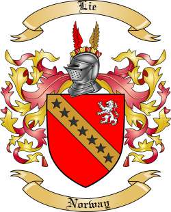 Lie Family Crest from Norway
