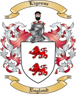 Ligonse Family Crest from England