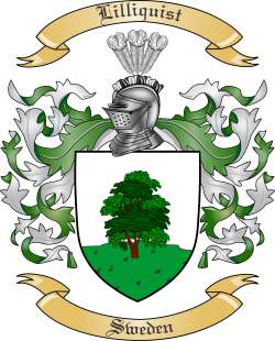 Lilliquist Family Crest from Sweden