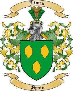 Limen Family Crest from Spain