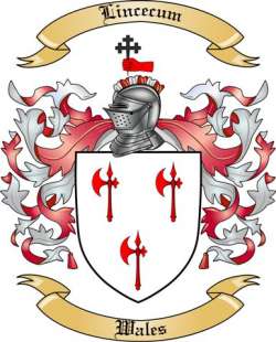 Lincecum Family Crest from Wales
