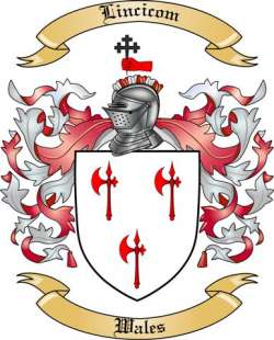 Lincicom Family Crest from Wales