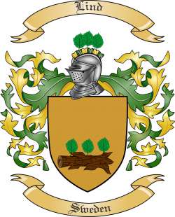 Lind Family Crest from Sweden