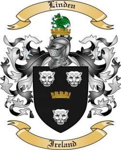 Linden Family Crest from Ireland