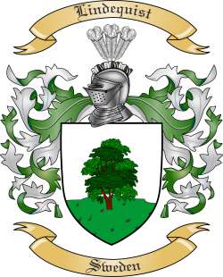 Lindequist Family Crest from Sweden