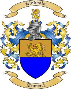 Lindholm Family Crest from Denmark