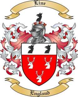 Line Family Crest from England
