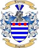 Lipscom Family Crest from England