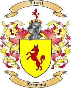 Listel Family Crest from Germany