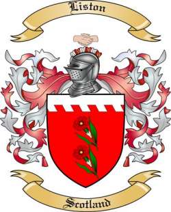 Liston Family Crest from Scotland