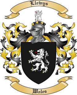 Llewys Family Crest from Wales