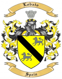 Lobato Family Crest from Spain
