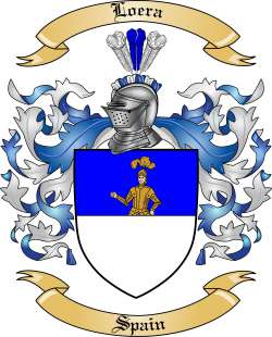 Loera Family Crest from Spain