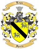 Lope Family Crest from Spain