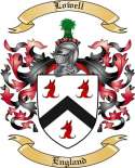 Lowell Family Crest from England