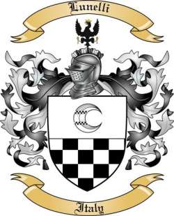 Lunelli Family Crest from Italy