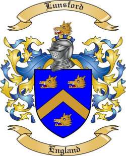 Lunsford Family Crest from England
