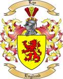 Lye Family Crest from England