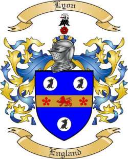 Lyon Family Crest from England