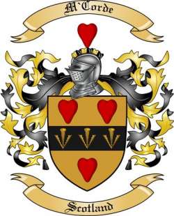 M'Corde Family Crest from Scotland