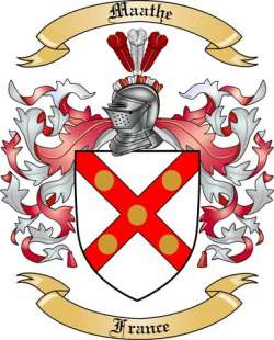 Maathe Family Crest from France