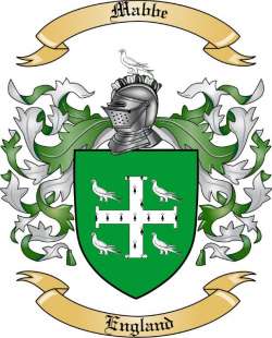 Mabbe Family Crest from England