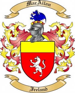MacAilan Family Crest from Ireland