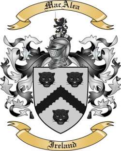 MacAlea Family Crest from Ireland