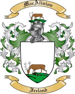 MacAlinion Family Crest from Ireland