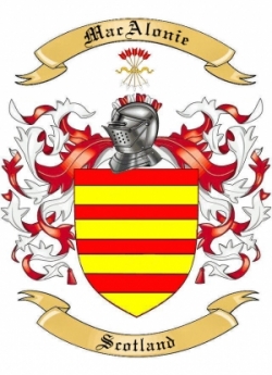 MacAlonie Family Crest from Scotland
