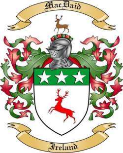 MacDaid Family Crest from Ireland
