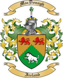 MacDonagh Family Crest from Ireland