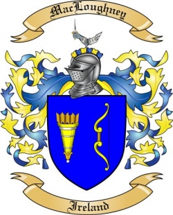 MacLoughney Family Crest from Ireland