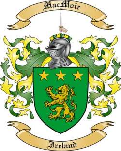 MacMoir Family Crest from Ireland