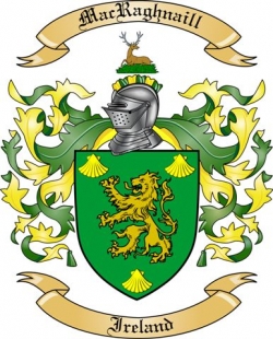 MacRaghnaill Family Crest from Ireland