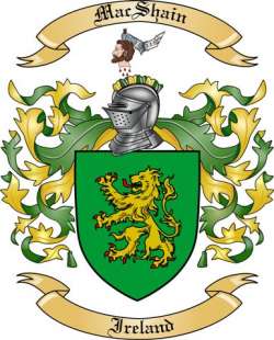 MacShain Family Crest from Ireland