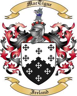 MacTigue Family Crest from Ireland