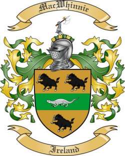 MacWhinnie Family Crest from Ireland