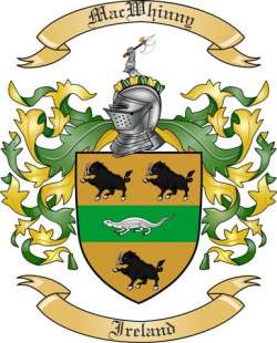 MacWhinny Family Crest from Ireland